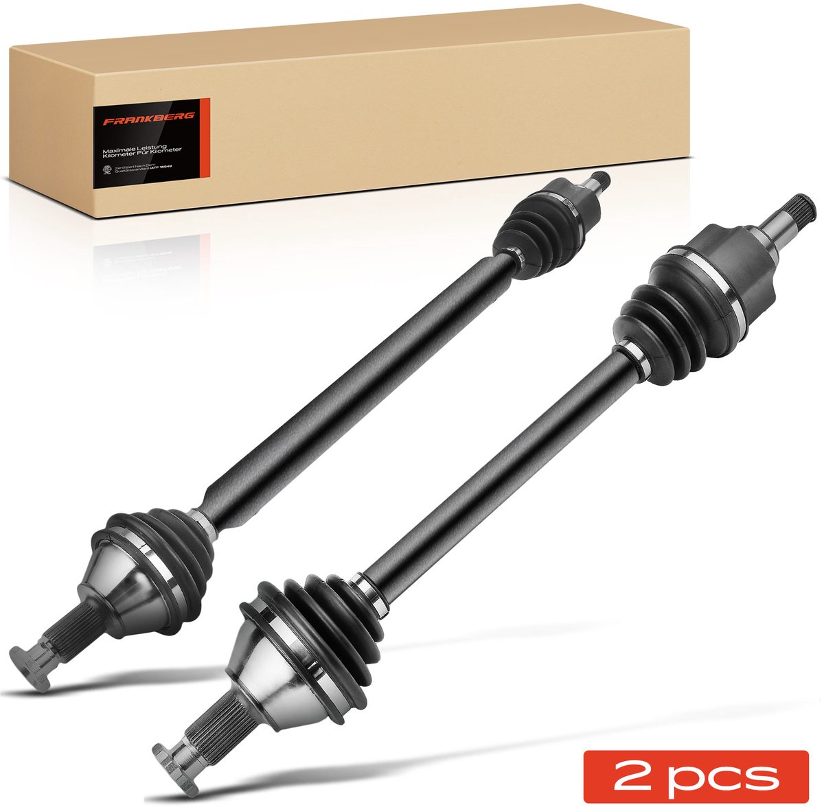Frankberg 2x Aandrijfas Vooras voor VW Polo Seat Ibiza 4 Fabia 3