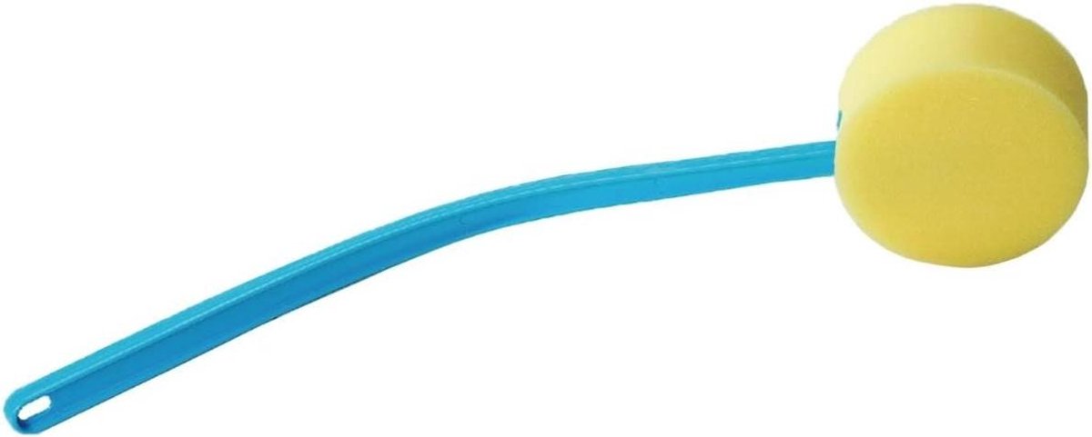 Lange badspons - Douche borstel - Onaflosbaar bereiken - Buigzame 56cm handgreep - 56 cm - Wit