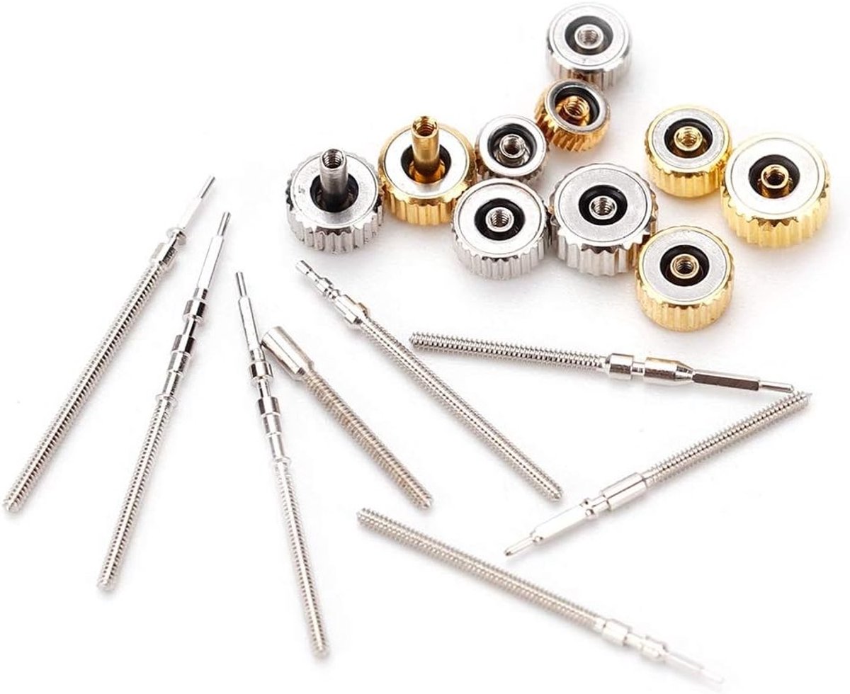 Set van RVS Horlogekroon Veerpen en Uitschuifbare Horloge Extender voor Horloge Reparatie Accessoires