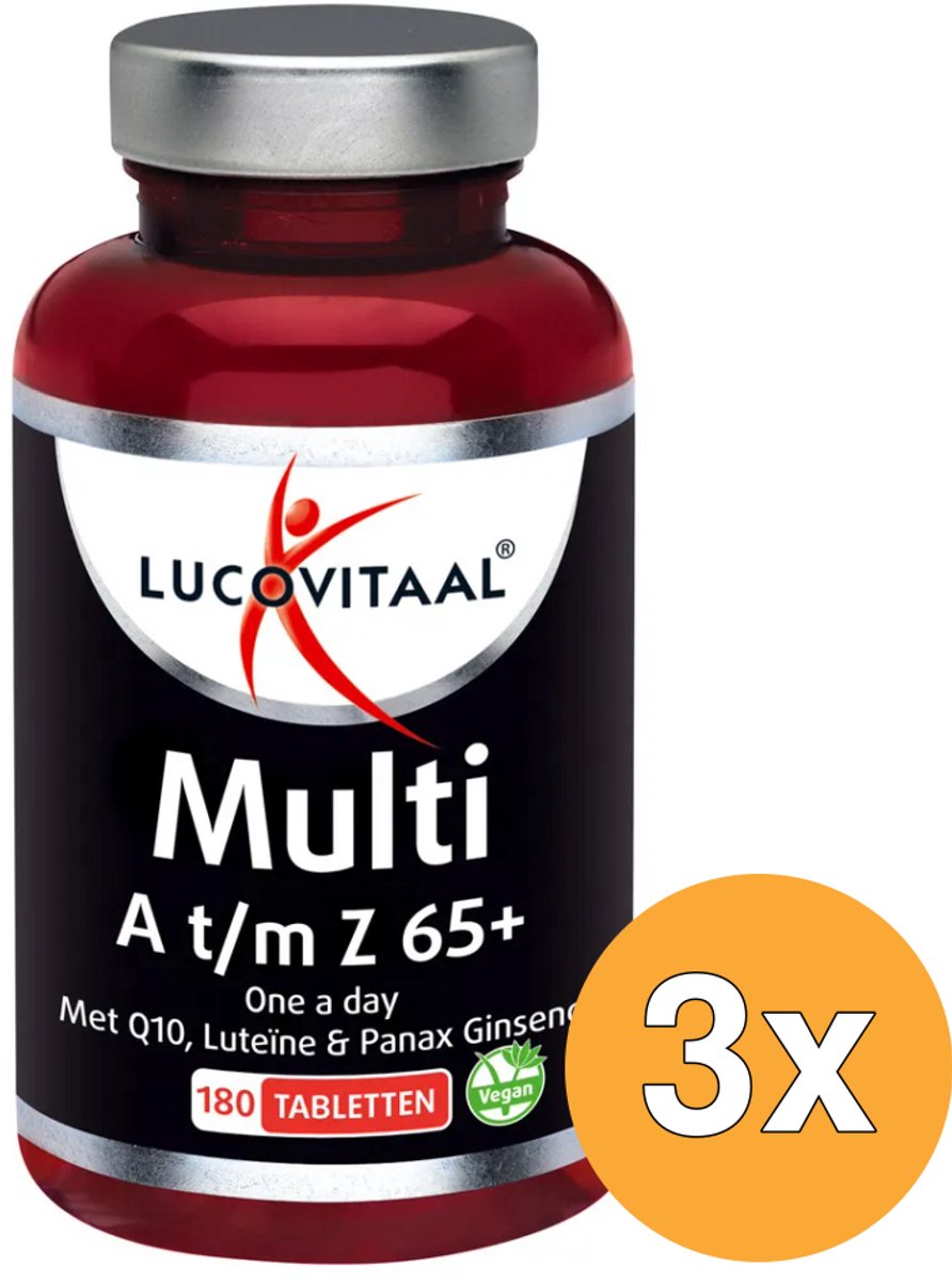 3x Lucovitaal Multi A-Z 65+ (180 tabletten)
