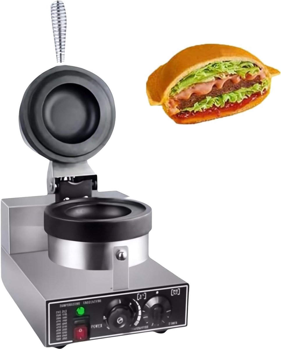 Elektrische Grill - Panini Pers - Snelle Snacks Maken - Dubbele Verwarming - 10x10cm Platen - Zilver