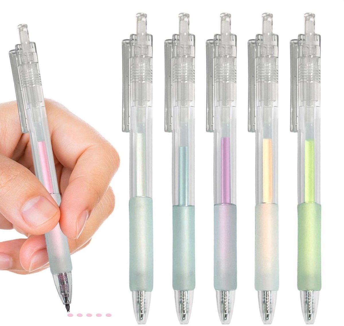 Lijmstiften Knutselen - Plakpennen Set - Papier Bevestigen - Fijne Punt Applicator - 6 Stuks - Wit