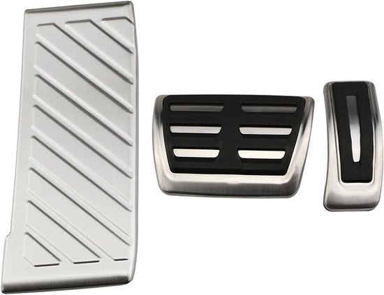 Pedaal Covers - Auto Interieur - Sportieve Rijstijl - Anti-slip Rubber - Set van 2 - Zilver — afbeelding 3