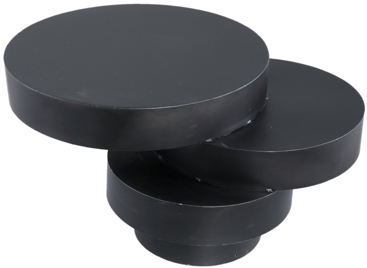 PTMD Essy Bijzettafel - 68 x 53 x 33 cm - Metaal - Zwart