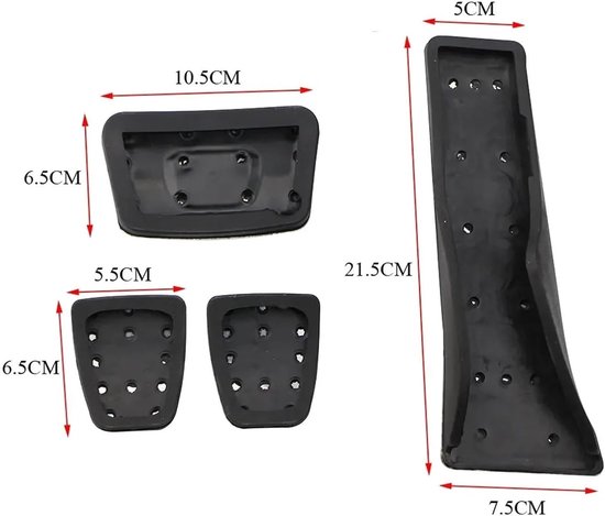 Pedaalhoezen Auto - Antislip Pedalen - Veiliger Rijden - Eenvoudige Installatie - 25x10x5 cm - AT — afbeelding 5