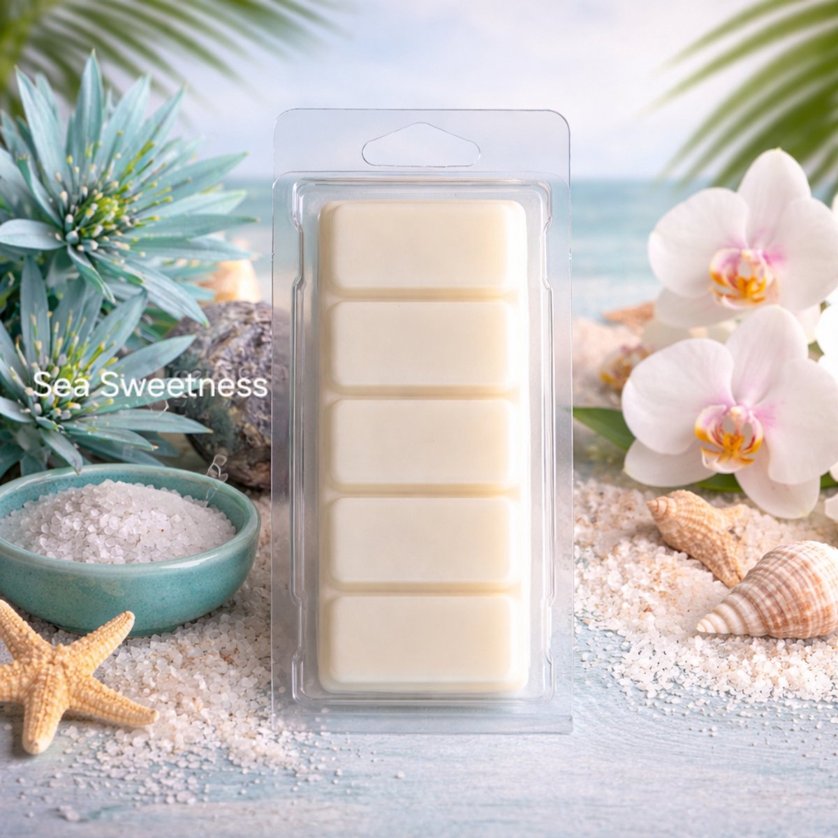 Waxmelts Sea Sweetness - Snapbar - 55 gram - Sojawas - Handmade - Dierproefvrij - Vegan - Huisparfum - Voor in geurbrander - Waxbrander - Geur in huis - Wax melt - Geurkaars - Parfum