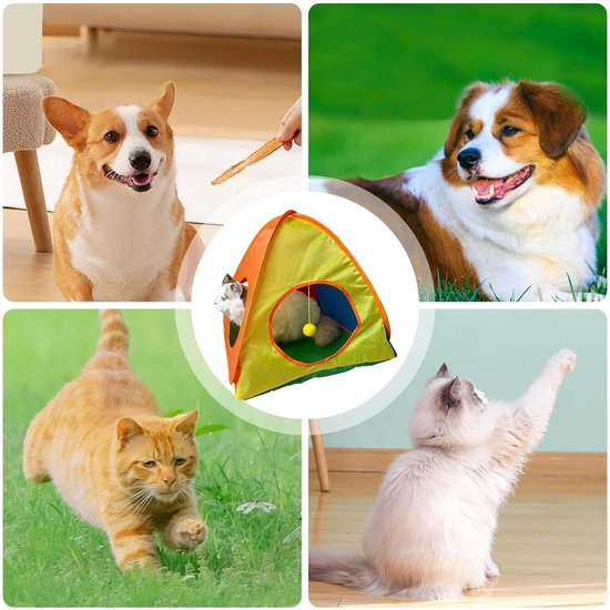 Foldable Tent For Pets,Foldable Shelter Play Tent for Animals - Travel Crate Breathable Cats Living Spaces Indoor Outdoor — afbeelding 5