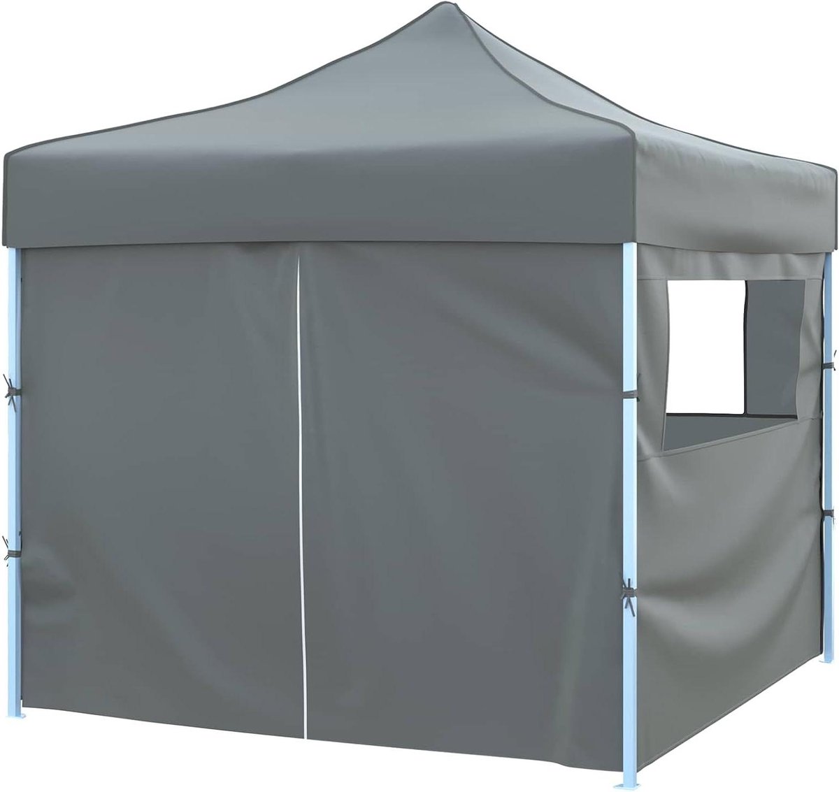 Opvouwbare Partytent - Pop-up Paviljoen - Feestelijke Bijeenkomst - Gepoedercoat Stalen Frame - 291 x 291 x 315 cm - Antraciet