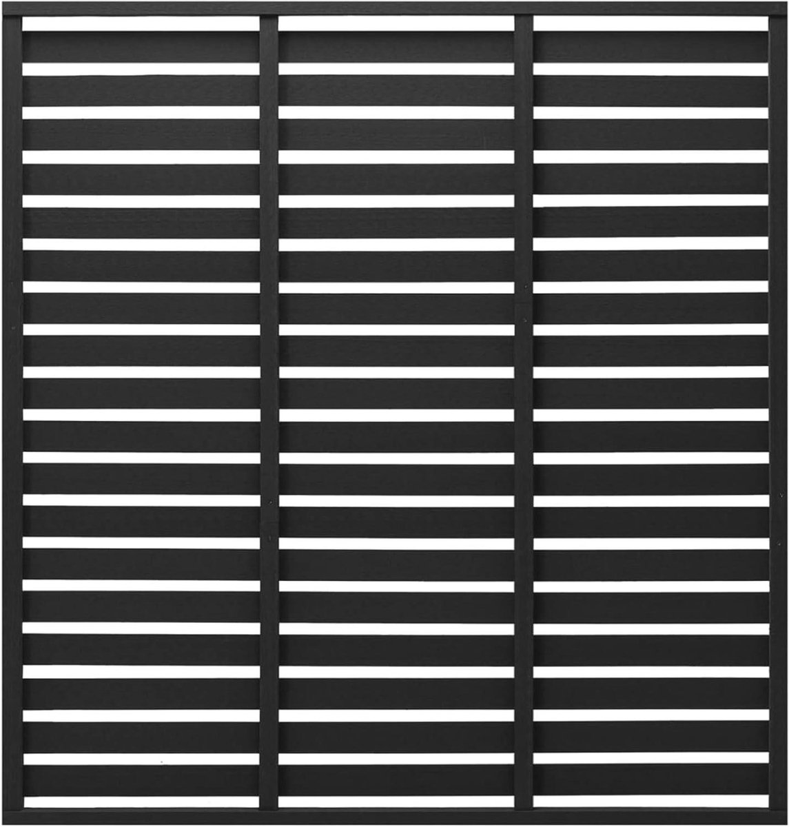Buitenhek paneel - Tuinafscherming Wand - Terras afschermen - Onderhoudsvrij materiaal - 85 x 170 cm - Zwart