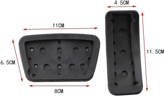 Auto Pedaal Set - Gas Rem Pedaal - Verbeter Rijcomfort - Eenvoudige Installatie - One Size - Zilver Zwart — afbeelding 4