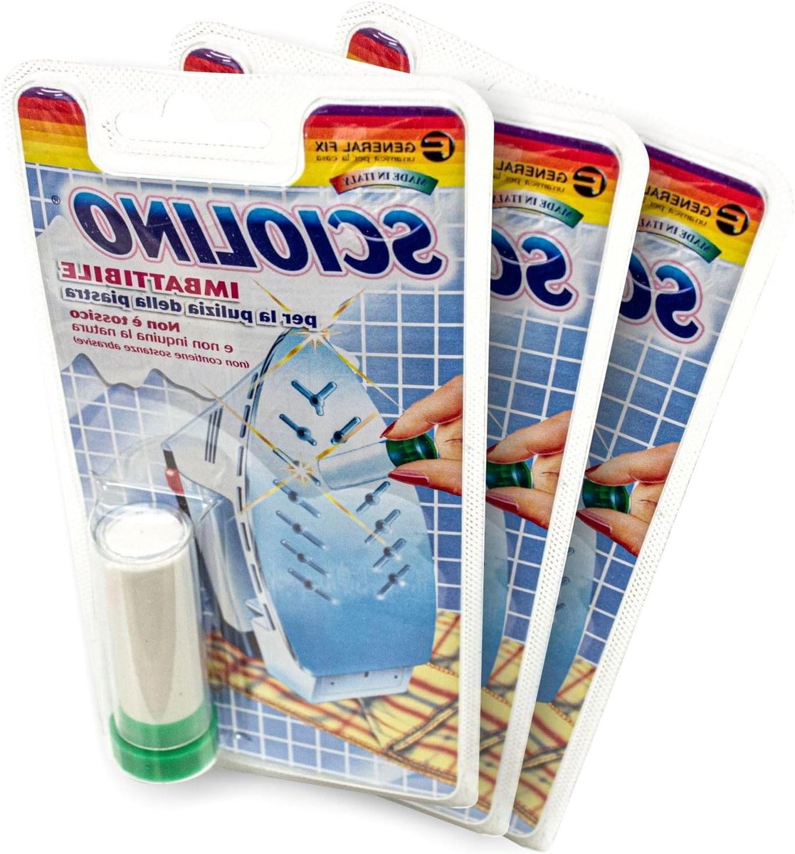 Strijkijzer Reiniger - Reinigingsstick Set - Zolen Onderhouden - Niet-Schurend - 3 Stuks - Wit