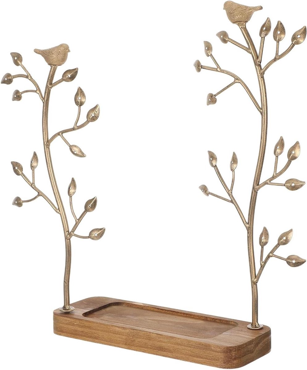 Sieradenhouder Boomtak - Sieradenstandaard Organizer - Sieraden Opbergen - Uniek Boomontwerp - 38 x 25.5 cm - Meerkleurig