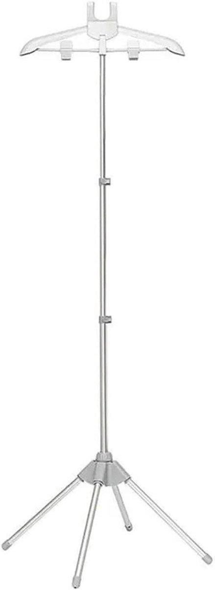 Strijkijzerhouder - Kledingrek - Kleding verzorgen - In hoogte verstelbaar - Max 155 cm - Grijs