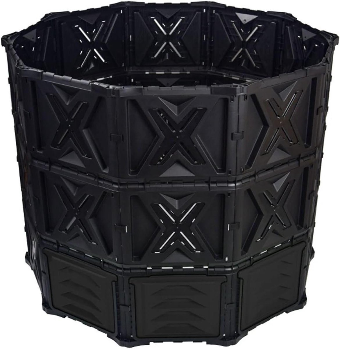 Compostbak Tuin - Composteerbak Outdoor - Afval Verwerken - Grote Capaciteit - 540L - Zwart