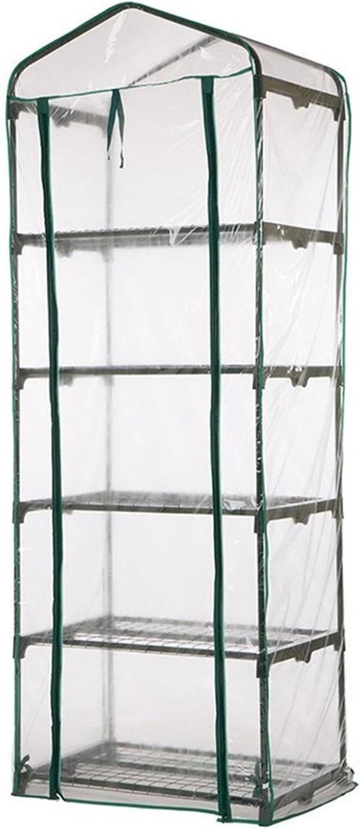 Kas Cover - Broeikasafdekking Tuinkas - Planten Beschermen - Waterdicht PVC Materiaal - 69x49x187cm - Transparant