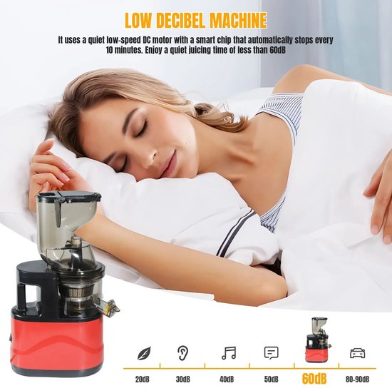 Calivari Slowjuicer 500W - Sapcentrifuge met Brede Vulopening - Voor Groente & Fruit - BPA Vrij van Calivari — afbeelding 3