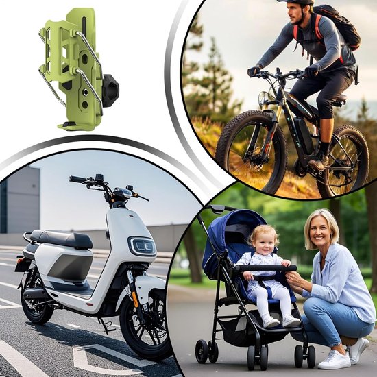 Fiets Flessenhouder - Automatische Klem Motorfiets Cup Cage | 360 graden rotatie Adaptieve Verstelbare Water Fles Houder voor Fietsen Stuur Racefiets Motorfietsen Fietsen Rijden Reizen — afbeelding 2