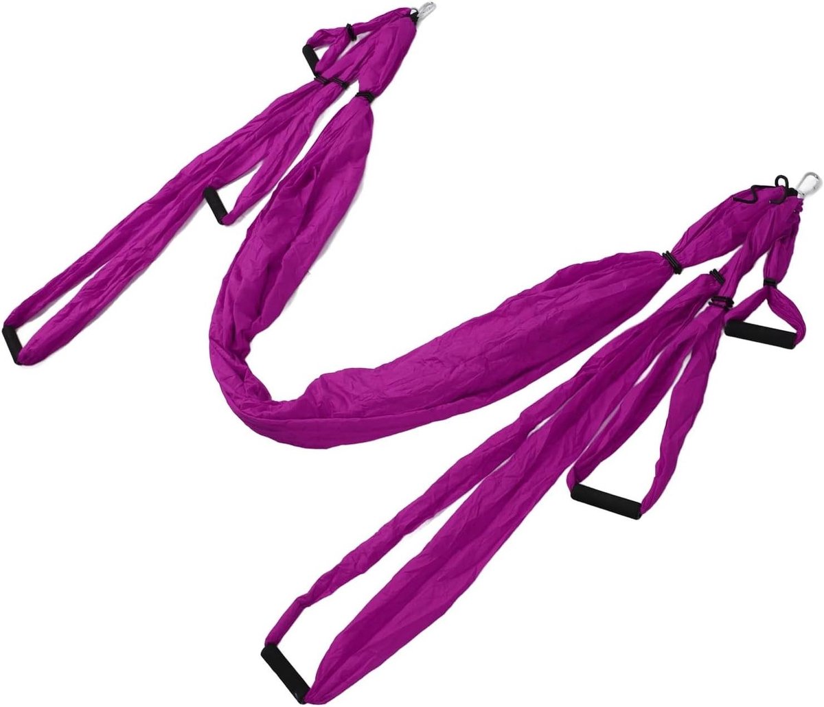Yoga Hangmat - Luchtsling - Flexibiliteit Verbeteren - Verstelbare Lengte - 1.15 kg - Paars