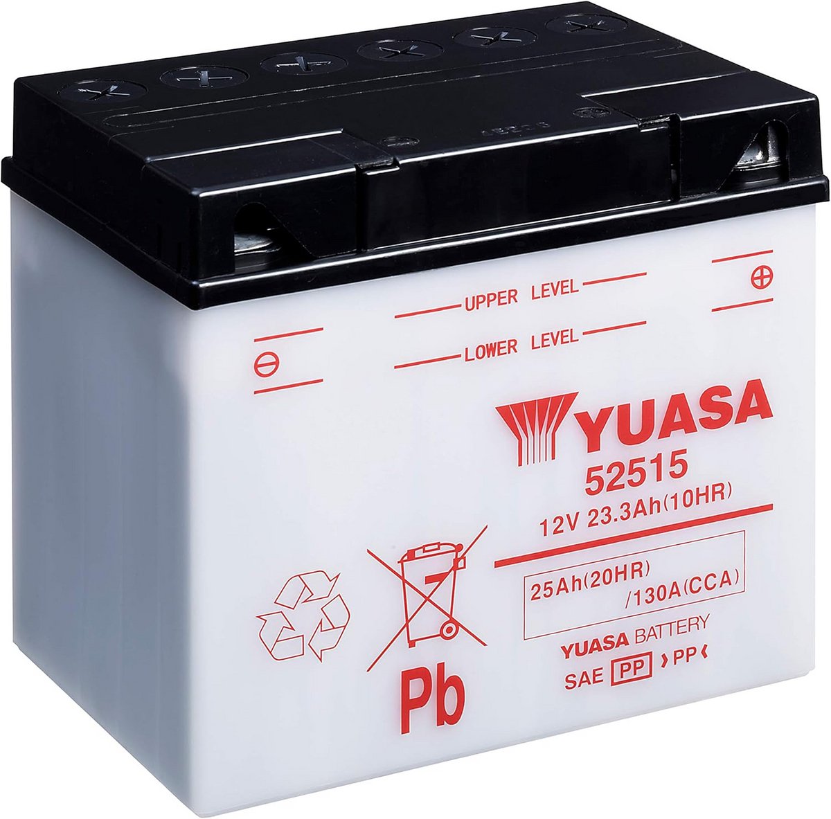 12V 130A Startaccu Open Model zonder Zuur - 25Ah