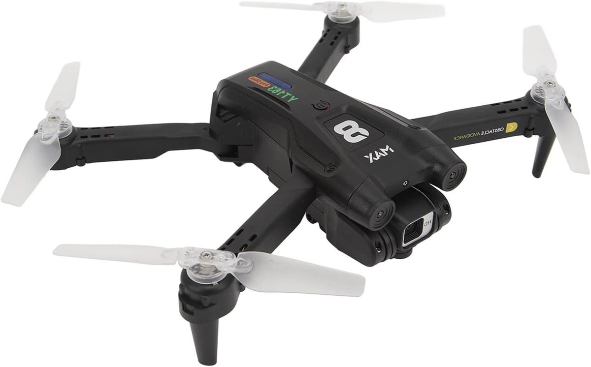 Opvouwbare Drone - RC Quadcopter - Vliegplezier Beleven - Dubbele HD Camera - 100 Meter Bereik - Zwart