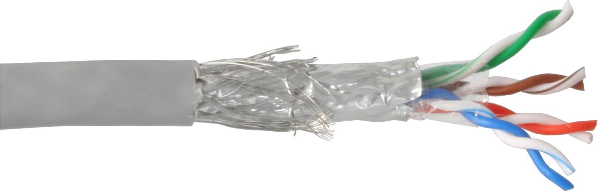 InLine® Solide installatiekabel, Cat.5e, S-FTP, AWG24 CCA, PVC, 500m