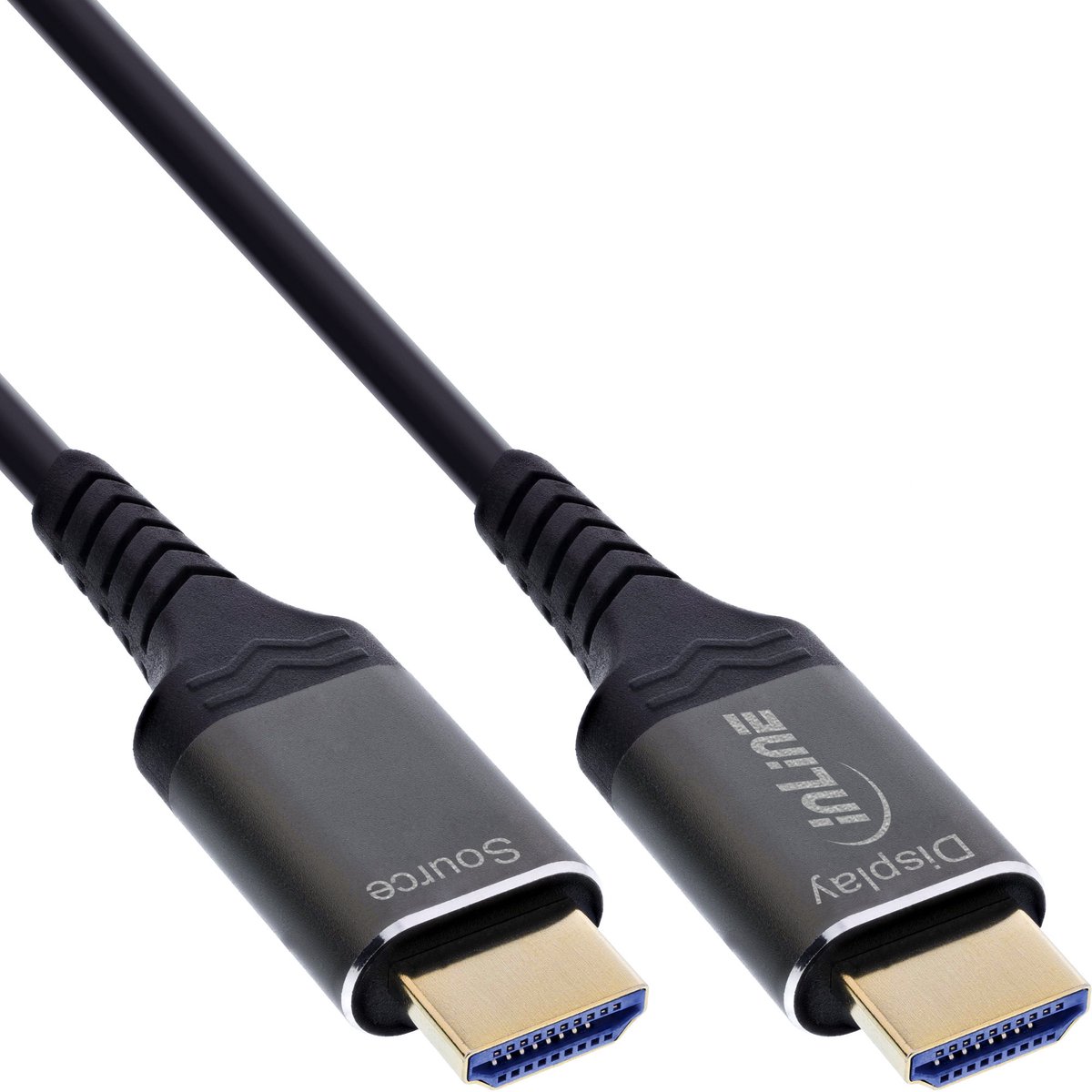 InLine® HDMI AOC-kabel, Ultra High Speed HDMI-kabel, 8K, aluminium, 30 m