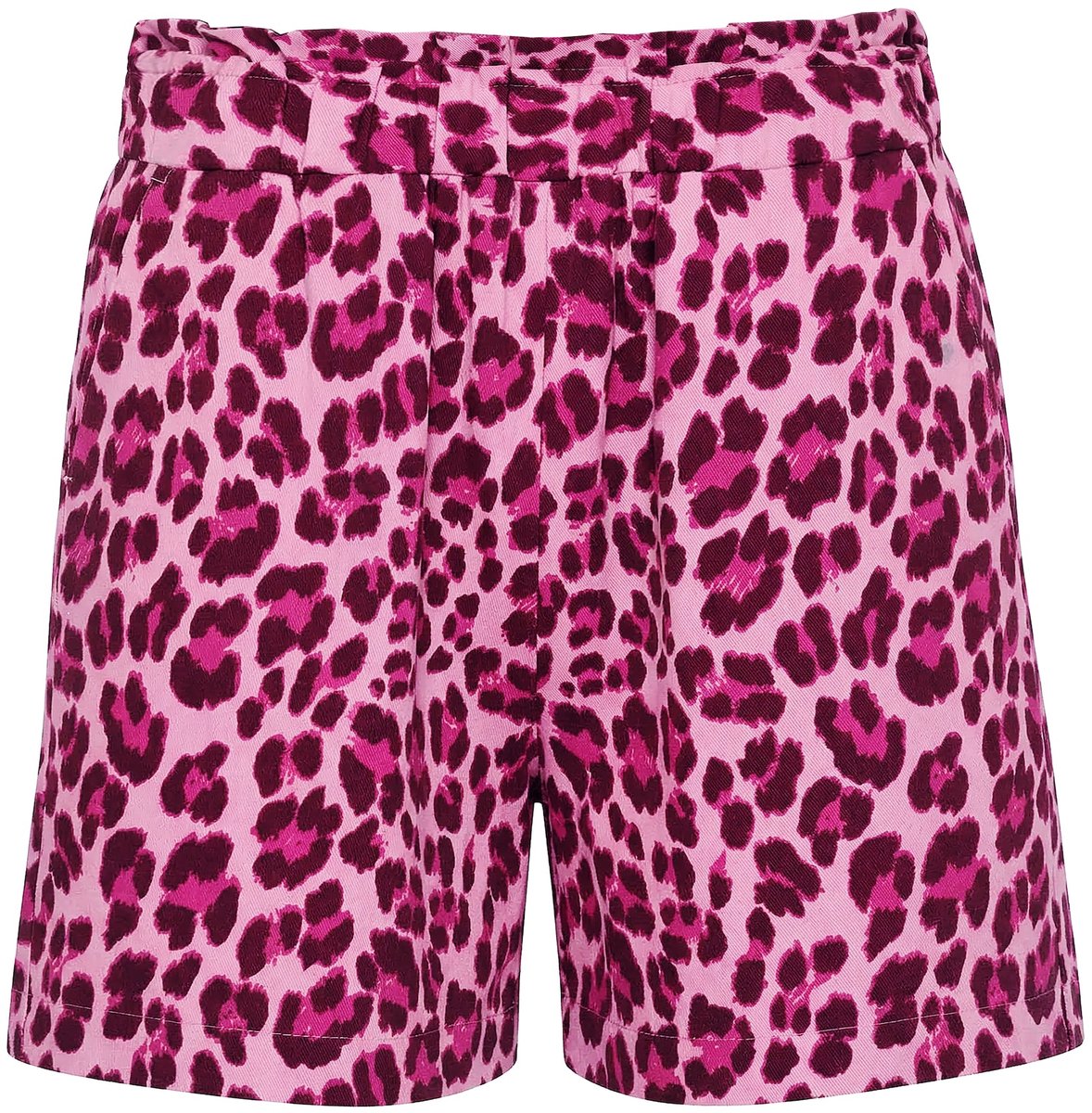 Studio Untold - Dames - Short wijde pijpen mousseline elastische tailleband - Lichtroze - Maat 42