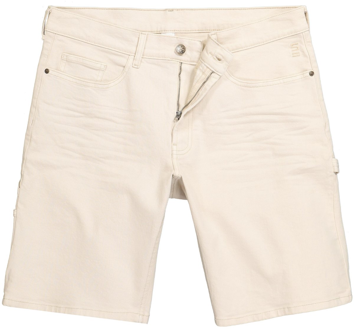 STHUGE - Heren - cargo-jeansbermuda 5-pocket Loose Fit tot maat 72 - Off-white - Maat 72