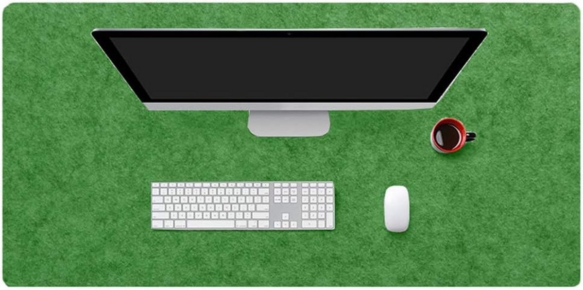 Gaming Muismat - Bureau Onderlegger - Schrijven en Gamen - Antislip Vilten Basis - 90x30cm - Groen
