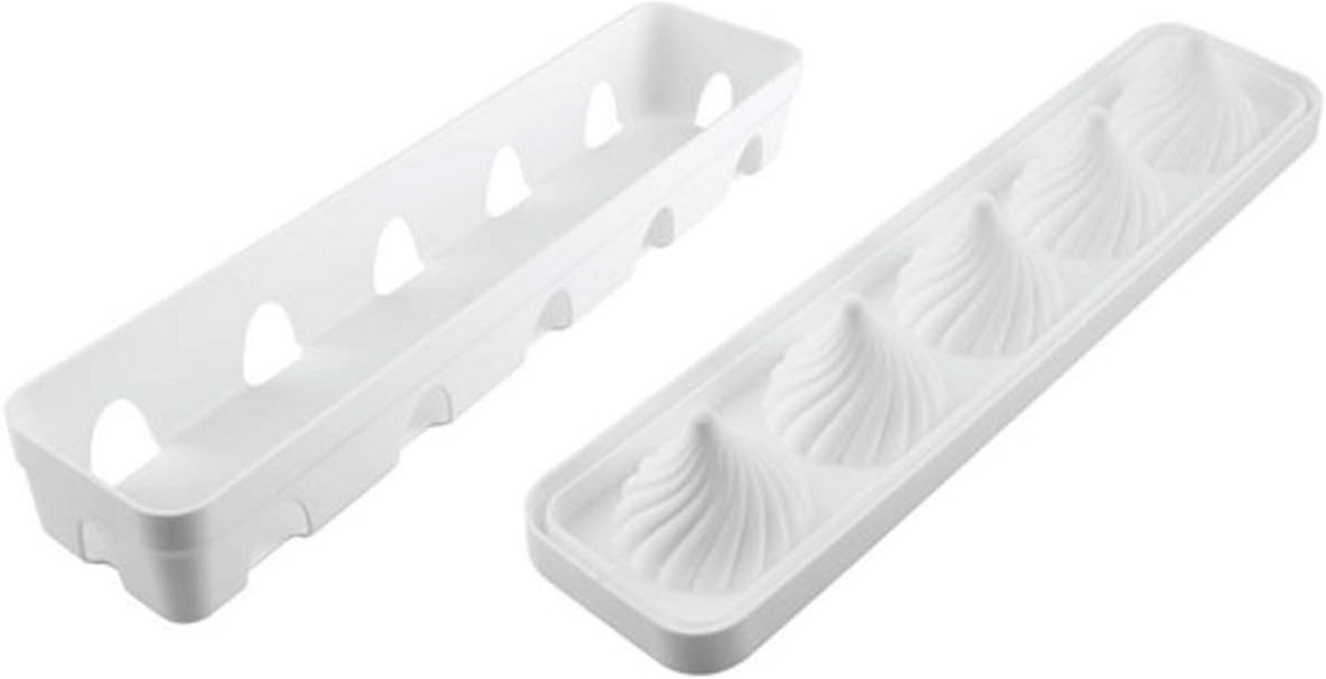 Flexibele Siliconen Bakvorm met 5 Ronde Uitsparingen voor Desserts en Gebak