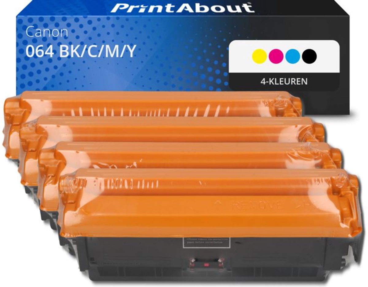 PrintAbout huismerk Toner 064 BK/C/M/Y 4-kleuren Multipack geschikt voor Canon