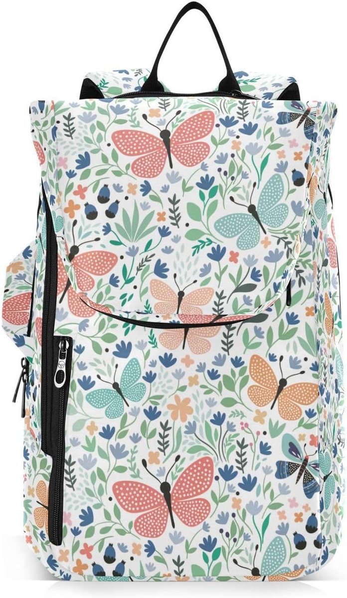 Sporttas Racket Tas - Sportrugzak Outdoor - Sporten Trainen - Grote Opslag - 68 cm Hoog - Bloemenprint