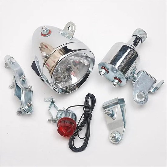 Fiets Licht Set - Dynamo Verlichting - Nachtelijk Fietsen - Slagvast Weerbestendig - 12V 6W - Wit — afbeelding 4