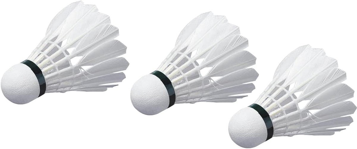 Veer Badminton Ballen - Speelaccessoires Trainingsapparatuur - Racketsport Training - Consistente Vliegbaan - 3 Stuks - Wit