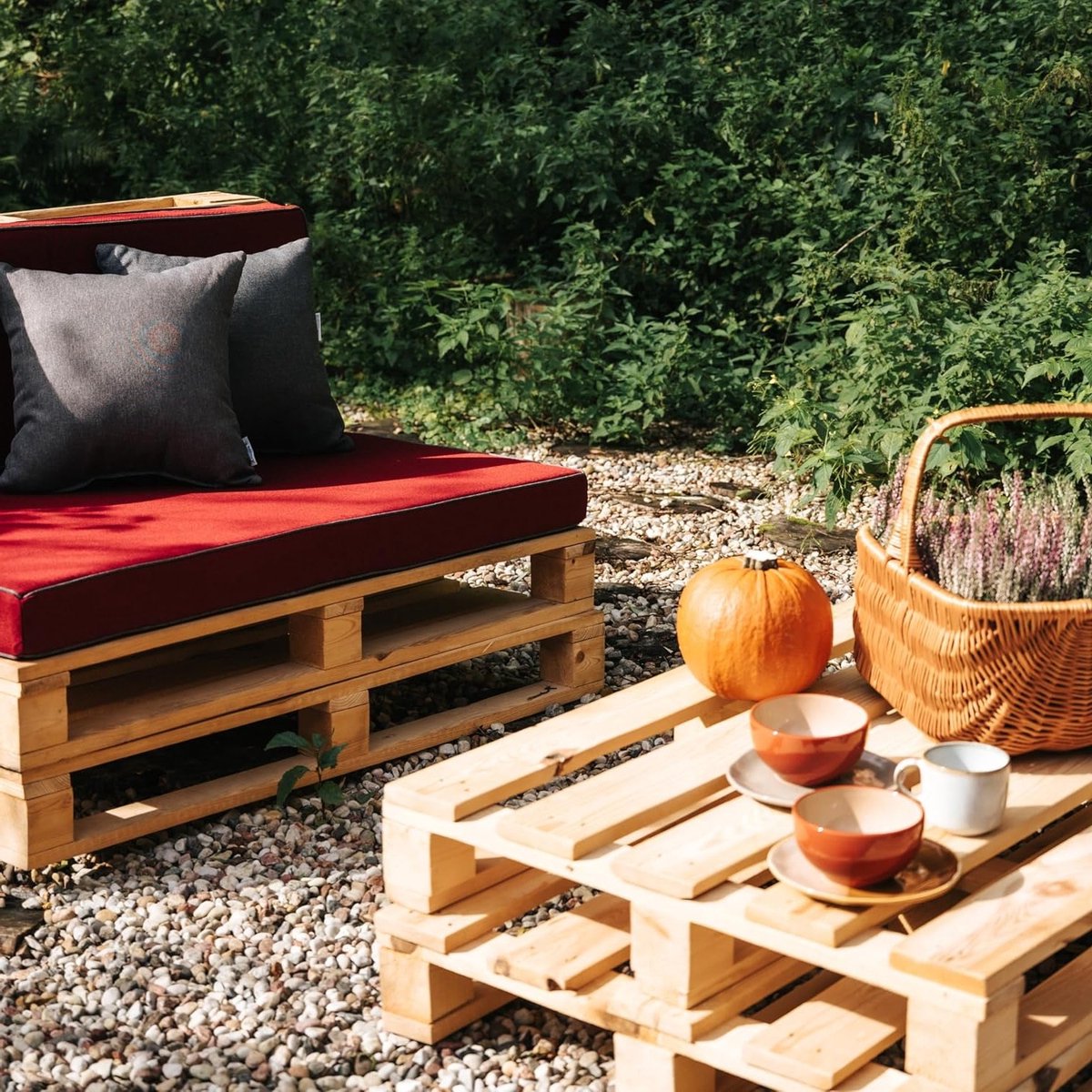 Palletkussen Set voor Tuinmeubelen, Rattan Zitkussen en Rugkussen in Donkerblauw (120x80 + 120x40) voor Comfortabel Buitenleven