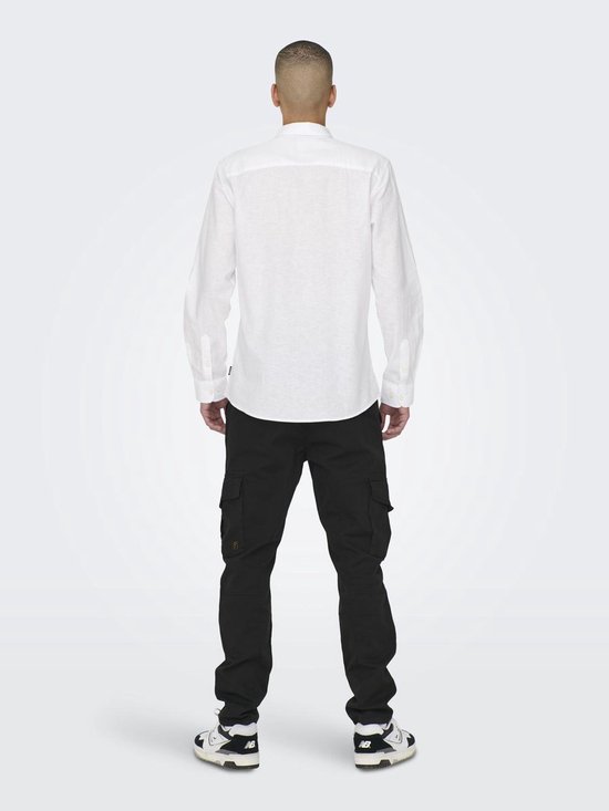 ONLY & SONS - ONSCAIDEN LIFE LS SOLID LINEN BLEND NOOS Heren Overhemd