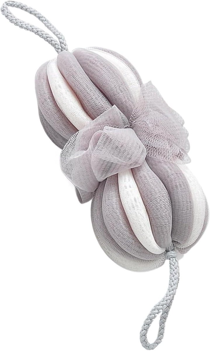 Douche Loofah - Badspons Bloemvorm - Verfrissend Baden - Versterkte Mesh Structuur - 21 cm Pakket - Blauw