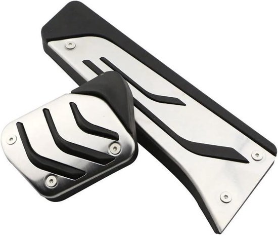 Pedaalhoezen Set - Auto Pedalen - Veilig Rijden - Antislip Ontwerp - 2 Stuks - Zwart Zilver — afbeelding 5