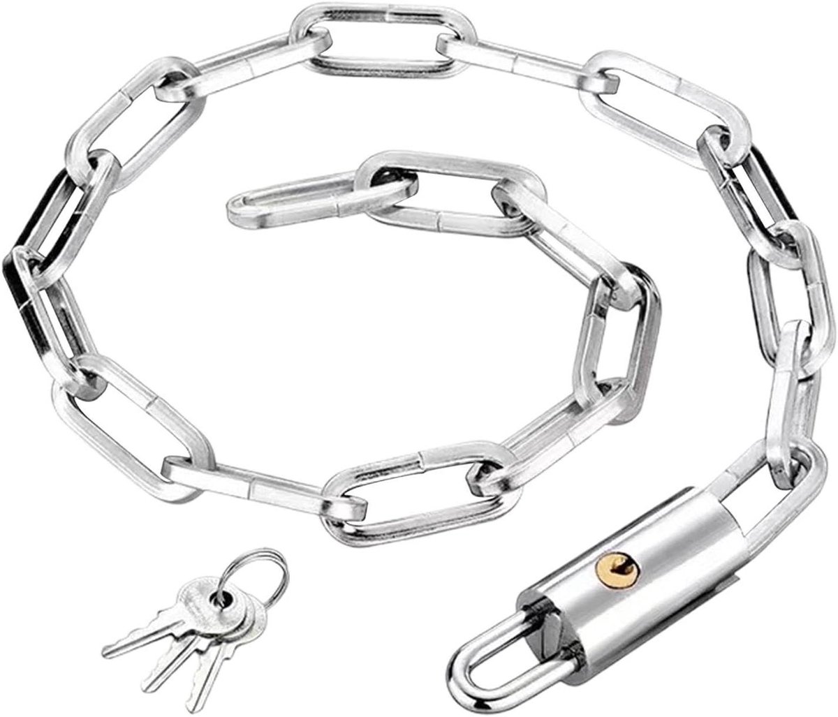 Fiets Ketting - Veiligheidsslot Scooter - Diefstal Beveiligen - Extra Lange Lengte - 60 cm - Zwart