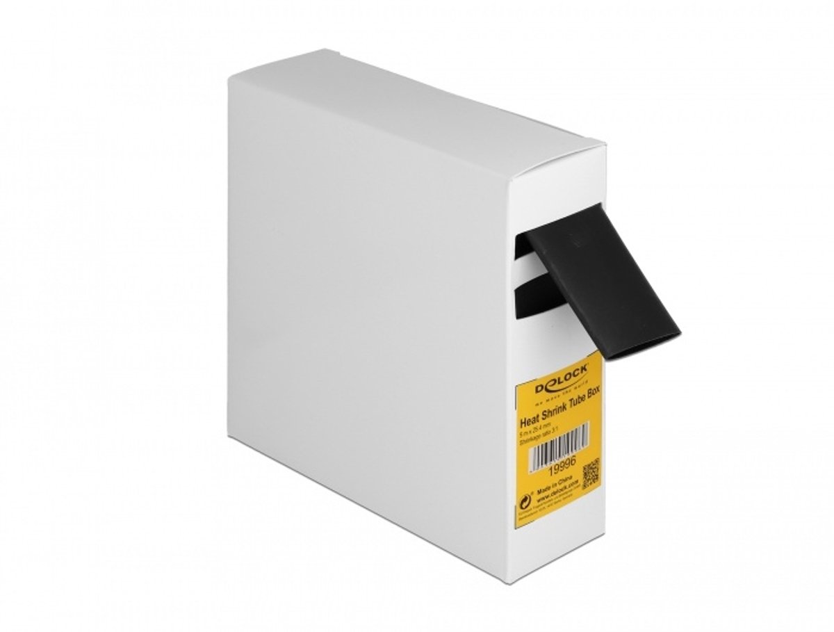 Warmte krimpbuisdoos, met binnenklevende, krimpverhouding 3: 1, 5 m x 25,4 mm zwart