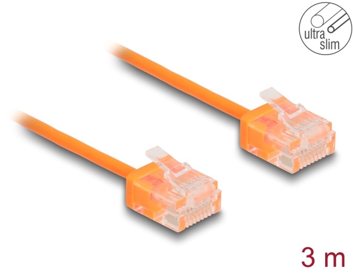 DeLOCK 80857 netwerkkabel Oranje 3 m Cat6 U/UTP (UTP)