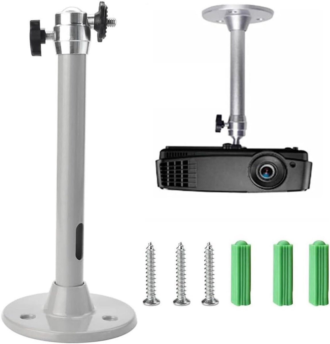 Projector Houder - Universele Beugel - Thuisbioscoop Inrichten - 360 Graden Verstelbaar - Tot 5 kg - Zilver