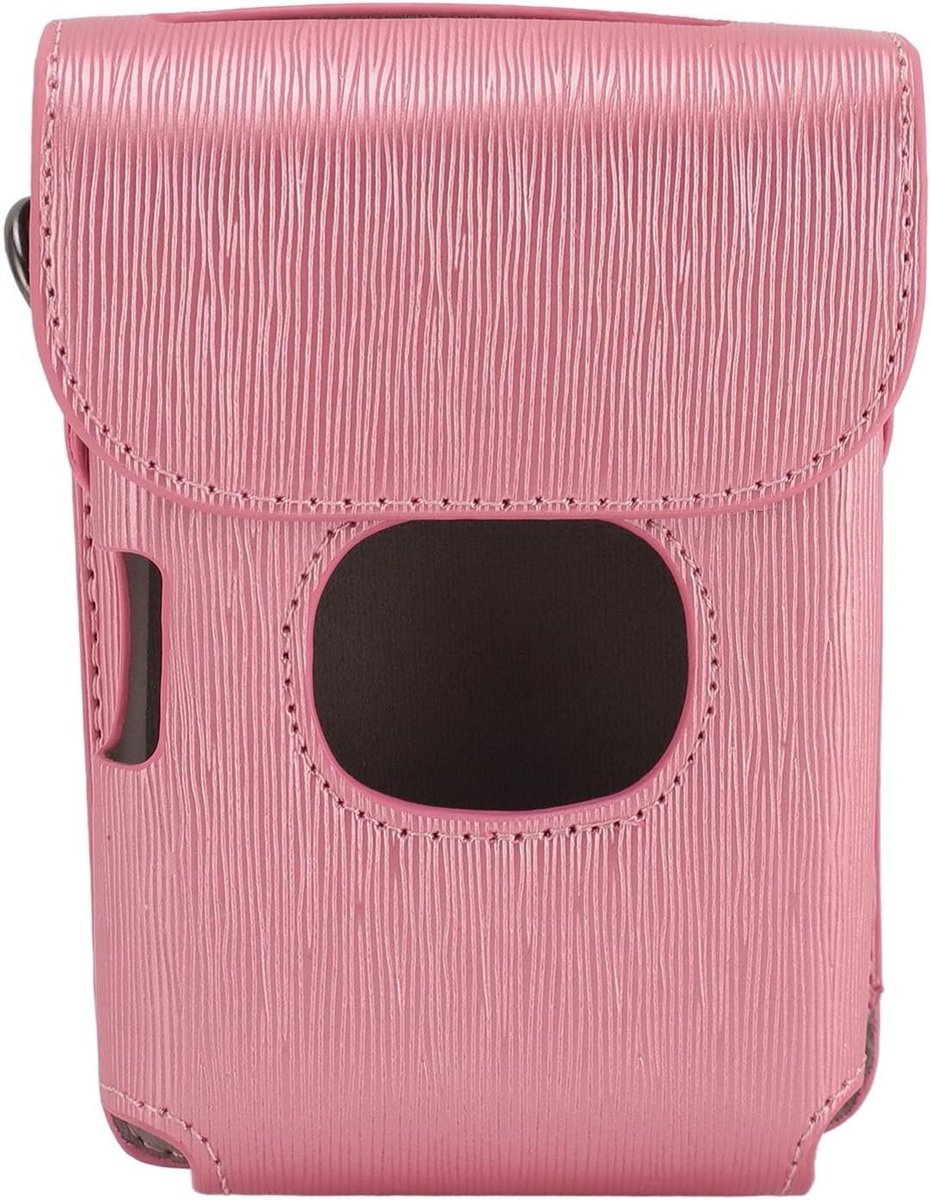 Fotoprinterhoes - Printer beschermhoes - Mobiele printjes maken - Verstelbare schouderriem - 14 x 12 x 3 cm - Roze