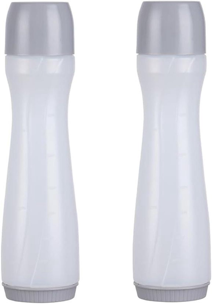 Beslag Dispenser - Mixer Fles - Pannenkoeken Bakken - Eenvoudig Mengen - 28.5 cm - Grijs