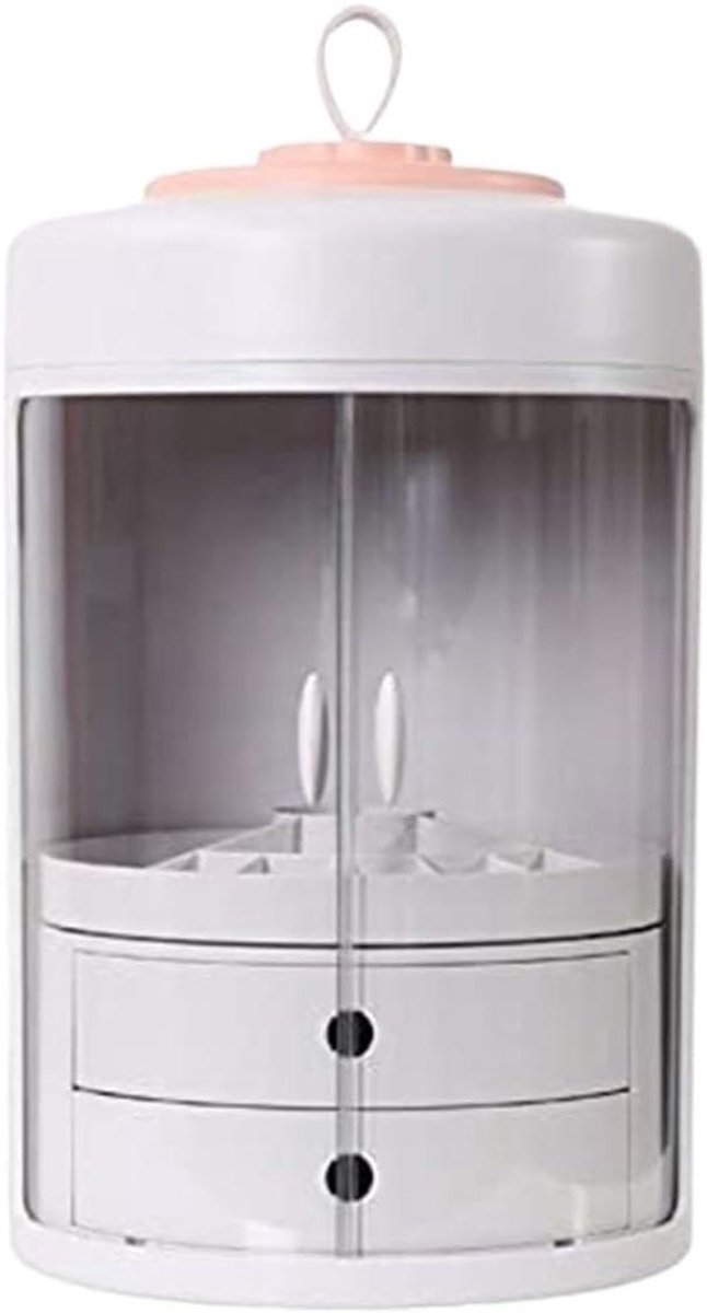 Make-up Organizer - Cosmetica Display - Desktop Opslag - Draaibare Lade - 40 cm Hoog - Wit
