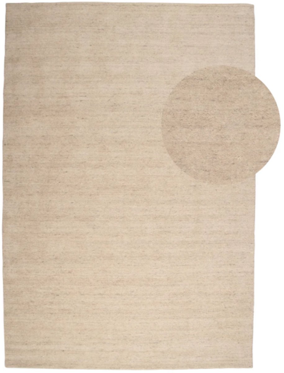 by fonQ Woolly wollen Vloerkleed - Greige - Rechthoekig - 160 x 230 cm
