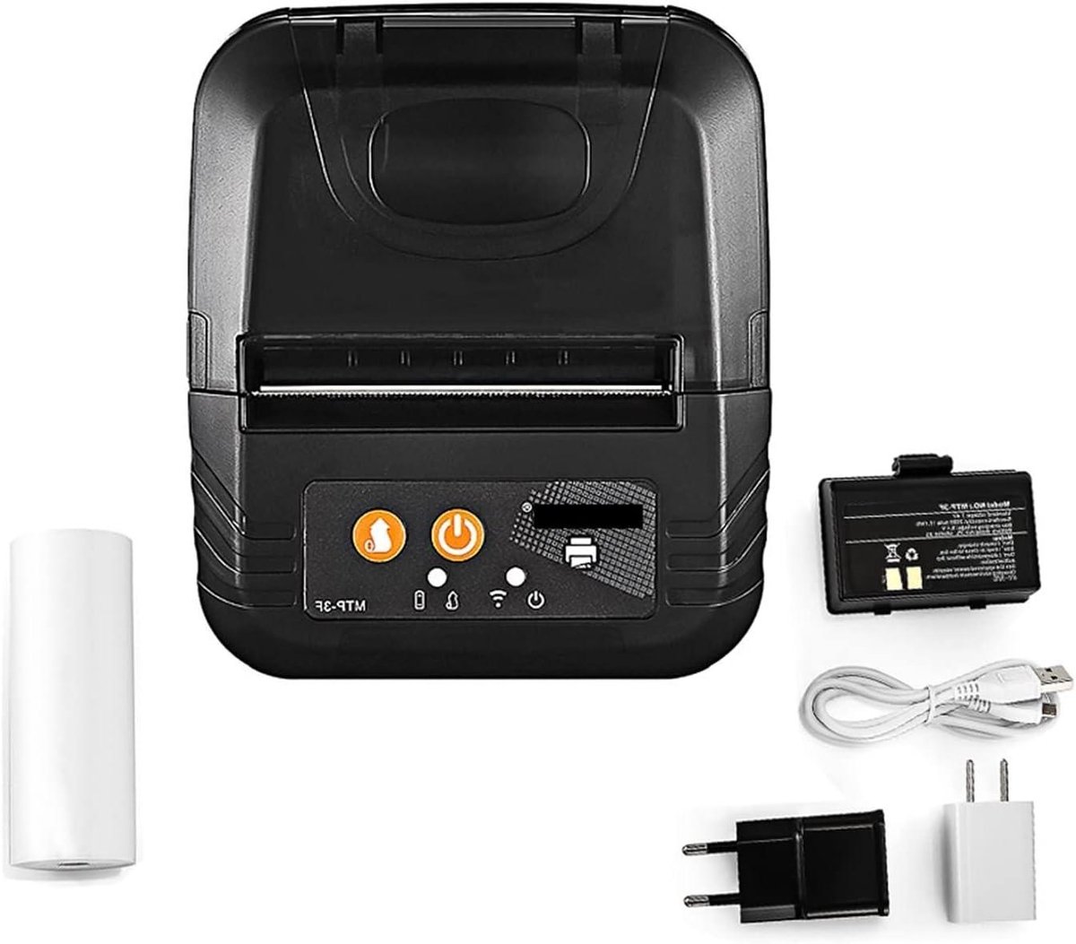 Mobiele Printer - Mini Bon Printer - Onderweg Printen - Draadloos & USB - 80mm Papierbreedte - Zwart