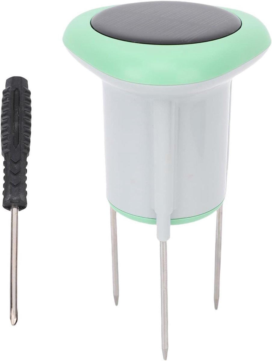 Slimme Bodemsensor - Plantmeter WiFi - Tuinonderhoud Optimaliseren - Zonne-energie Aangedreven - 18x8x8 cm - Zwart