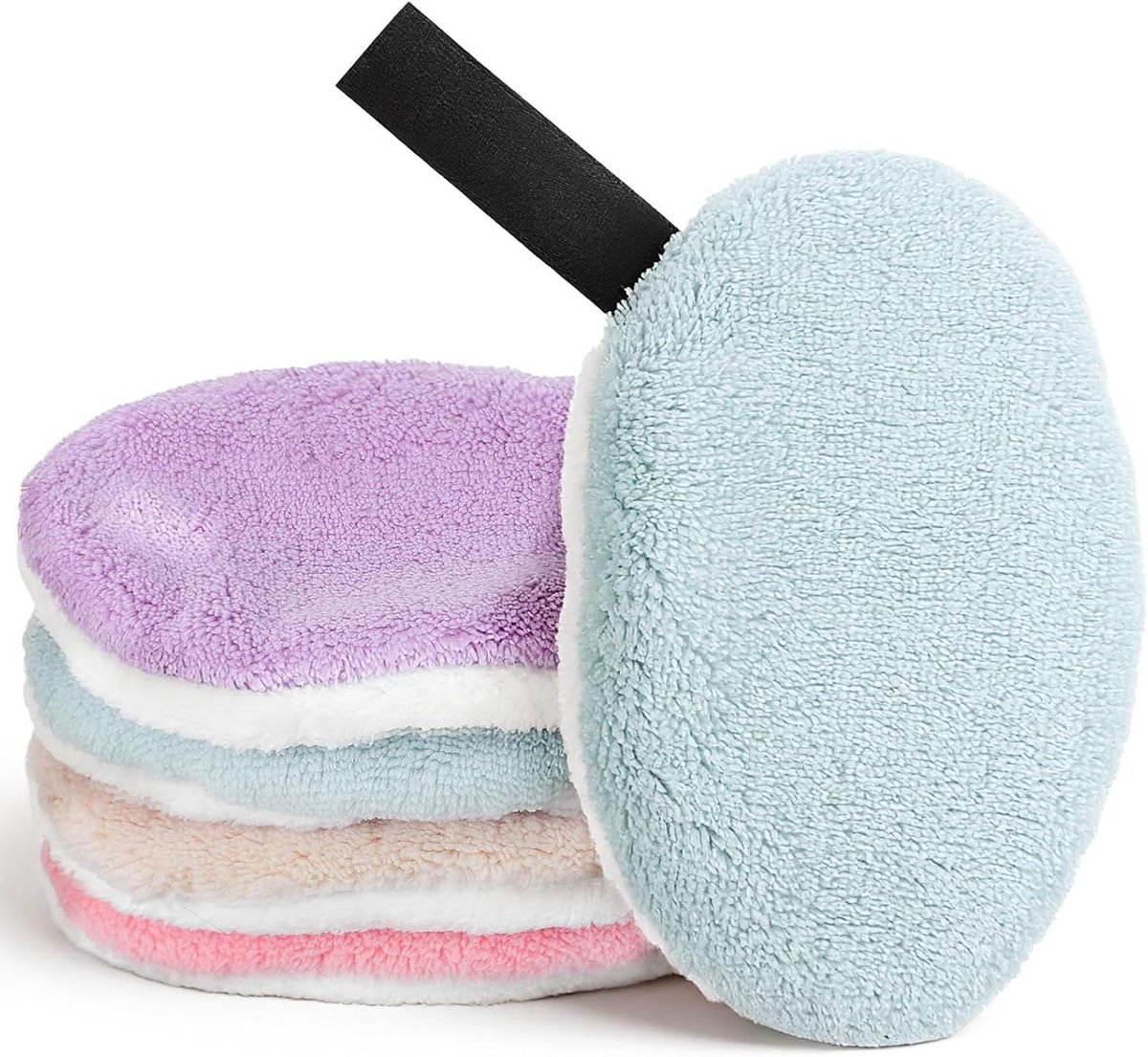 Make-uppads - Wattenpads - Make-up verwijderen - Herbruikbaar en wasbaar - 4 stuks - Mix van kleuren