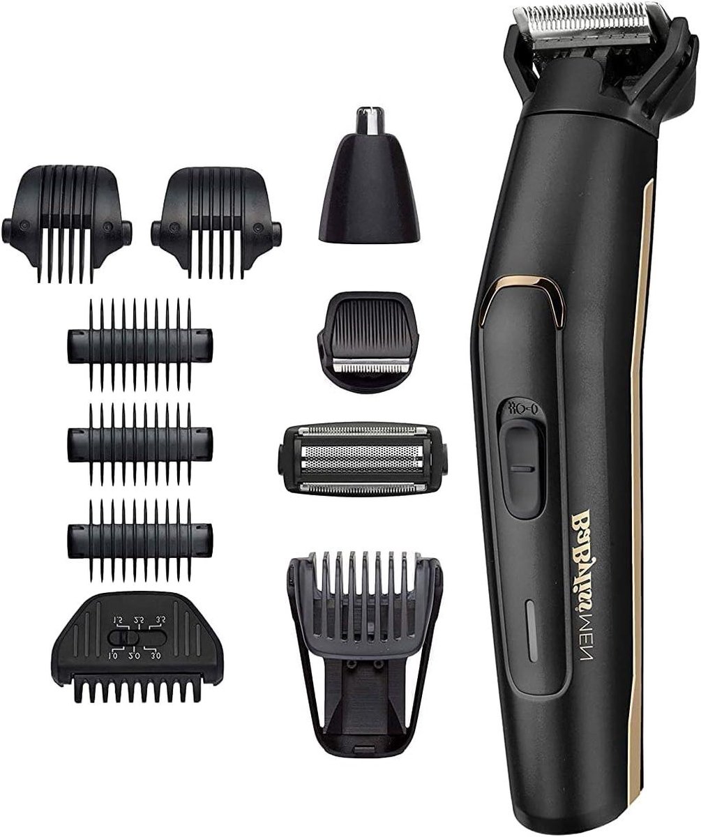 Haartrimmer Set - Gezichts- en Lichaamstrimmer - Stijl Voltooien - Titanium Carbon Bladen - 70 Min Gebruik - Zwart Goud